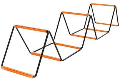 BESNUT Sport-Agility-Leiter, tragbar, faltbar, rutschfest, Geschwindigkeitstrainingsleiter for Fußball, Fußball, Fitness, Agility-Trainingsgeräte (Color : Orange, Size : 16 Grid-6.4m/21ft)