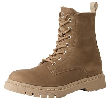 Tamaris Damen Stiefelette Leder Blockabsatz Wechselfußbett; ALMOND, EU 37