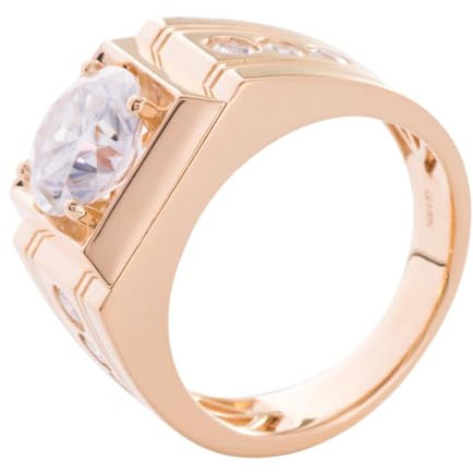 Epinki Ring 14K Au585 Gelbgold, Klassiker Breit Trauringe mit Moissanit 3ct Ovalschliff, 585 Gold Bandringe Hochzeitsring Herren Echt Gold, Individuelle Größen
