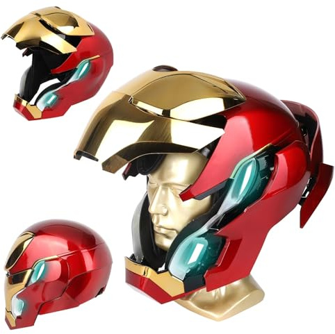 Iron-Man MK 50 1:1 tragbarer Helm – Stimme, Touch, RC mit LED-Augen, realistische Soundeffekte, bewegliche Rücken- und Ohrpaneele, perfekt für Cosplay und Sammelfiguren für Erwachsene und Jugendliche