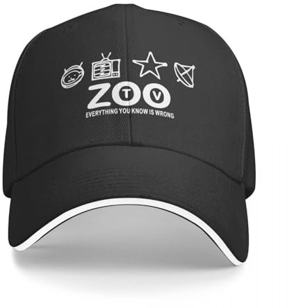AEIKHAEC Baseball Fischer Hut U2 Zoo Band Baseball Caps für Erwachsene Trucker Cap Outdoor Verstellbarer Hut Snapback Angelhut Sommer Hüte Geburtstag