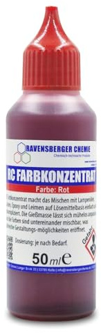 Farbkonzentrat rot RC Farbe Konzentrat auf Lösemittel Basis 50 ml (Rot)