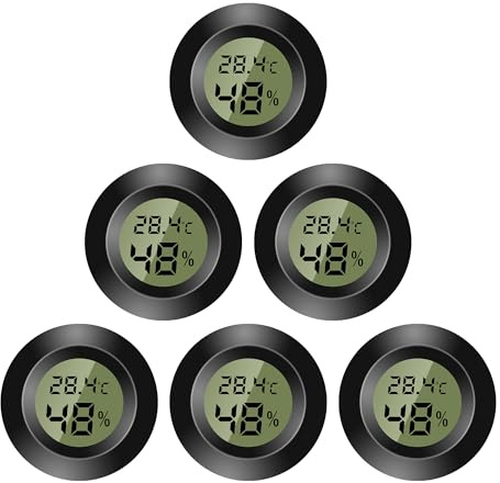 Thermomètre d'intérieur numérique - Mini hygromètre - Écran LCD numérique - Pour intérieur et extérieur - Humidimètre pour humidificateur, cave, chambre de bébé - Fahrenheit ou Celsius (6)