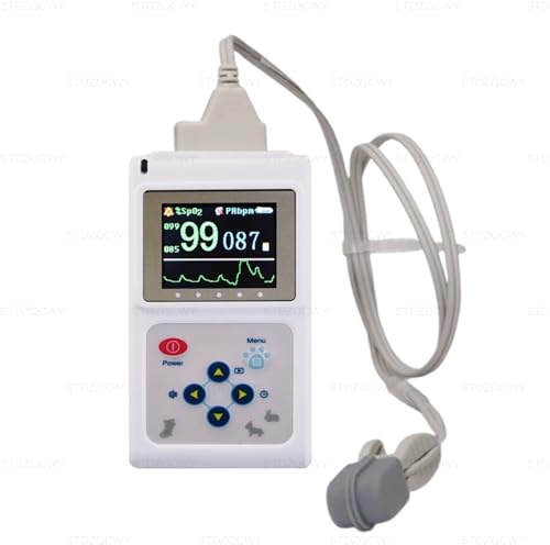 Tragbares Veterinär-Blutdruckmessgerät, Veterinär-Pulsoximeter, 1,8-Zoll-LCD-Display, Mit Wiedergabe-, Echtzeit-Übertragungs- Und Speicherfunktion, Pulsfrequenzmessgerät Für Katzen/Hunde, Für Zuhause