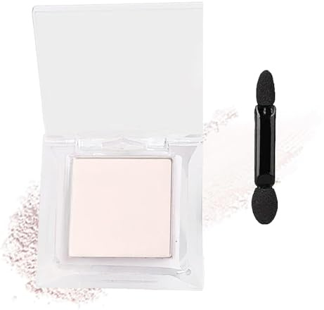 Soft Ivory Matte Single Eyeshadow with Dual-Ended Applicator | Smooth pressed powder, long-lasting waterproof finish, sweat and smudge-resistant, for everyday makeup and evening looks