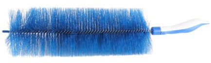 PUNELE Fan Dust Brush Cleaner Long Handle Flexible Fan Dusting Brush, Soft Bristles, Blue, Space Saving, Multipurpose Dust Brush for with Bendable Design