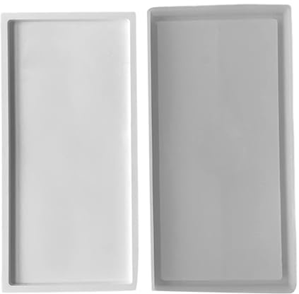 Molde rectangular de silicona de grado alimenticio y resistente al calor para bandejas de frutas, platos de joyería, hornear, fabricación de velas, bandeja de fundición de resina antiadherente de