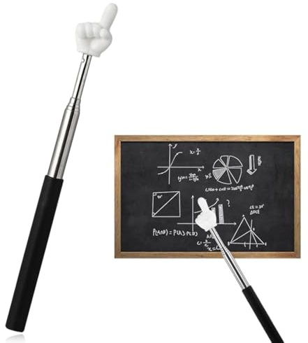 Bastone Telescopico, Bastone Allungabile, Bacchetta Telescopica Allungabile, Mini Bastone Retrattile per Insegnanti,per Presentatore Forma del Dito Ausili per Insegnanti