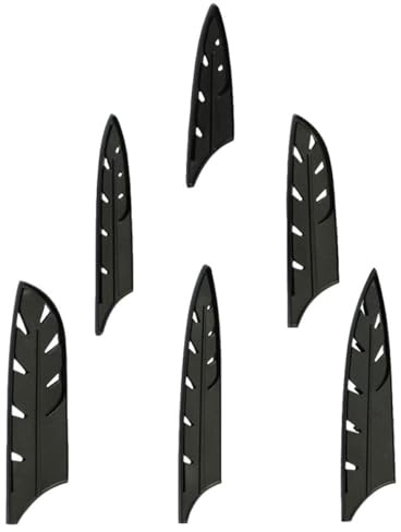 AUTSUPPL Copricoltello da Cucina in Plastico per Protezione Lama Coltello, Custodia Taglierino Nero, 10 Pezzi, Adatto per Cucina e Casa