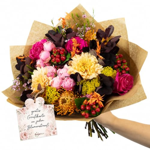 Blumenstrauß 'Fire Crush' - Größe XL - Stiellänge ca. 50 cm - Strauß frischer Blumen