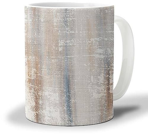 Mug Ombre Shabby Burlap Retro Farmhouse Abstract Art 330Ml Tazze In Ceramica Con Manico Tazze Da Caffè Per Latte Espresso Compleanno