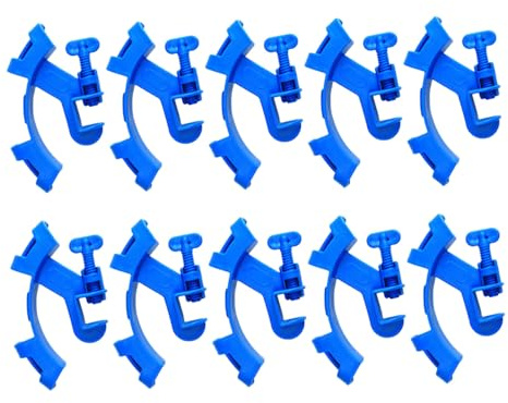 TEHAUX 10pcs Tube Clamps Water Hose Clip Fish Tank Hose Clips for Aquarium Pipes Secure Fixing Prevents Falling Thick