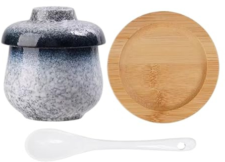 Cocotte en céramique avec couvercle – 250 ml – Petite porcelaine anti-fuite – Bol à soupe de cuisine pour la fabrication de soupes aux œufs – Pour soupes de légumes, desserts, entrées, nid d'oiseaux