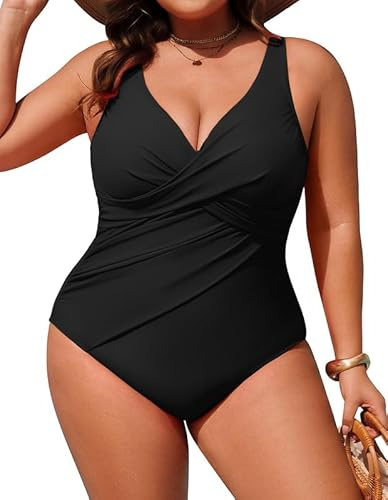 Hanna Nikole Maillot de bain femme grande taille Push Up élégant Crossover Monokini réglable confortable