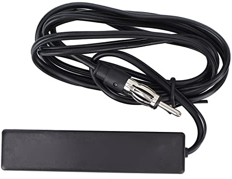 Ticfox Kit de Antena amplificadora para Coche, estéreo electrónico Profesional, 12 V, Am, FM, Antena de Radio Oculta para vehículos, Camiones, SUV, Barcos, Cobre Negro, 1,6 m