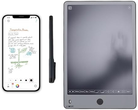 Tangxi Set Penna Intelligente Digitale e Lavagna per Appunti, Sincronizzazione in Tempo Reale per la Digitalizzazione, Conversione in Testo, Memorizzazione, Condivisione di Note