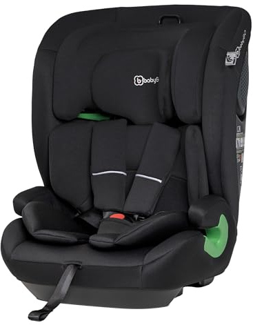 babyGO Lumo Kindersitz nach neuer I-Size Norm - Kindersitz/Autositz für Kinder (76-150 cm) Schwarz