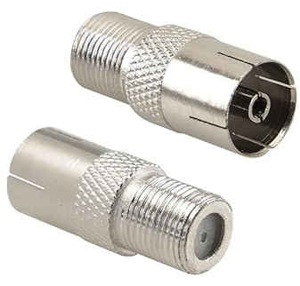 CABLEPELADO Adaptateur d'antenne femelle à femelle | Adaptateur de type F femelle vers TV coaxiale femelle | Convient pour câbles d'extension, DVB-T 2, antenne SAT, antenne plate, LNB, BNC, TV et
