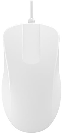CHERRY AK-PMH1 Medical Mouse Scroll Sensor, wasserdichte Hygiene-Maus, Kabelgebunden (USB-A), Geeignet für Rechts- und Linkshänder, Desinfizierbar, IP 68, Weiß