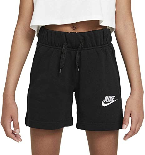 Nike DA1405-010 G NSW Club FT 5 IN Short Shorts Girls Black/White XL