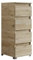 Mama Store CASSETTIERA 40 cm 4 CASSETTI, Quercia Naturale, L.42 X P.44 X H.103 cm