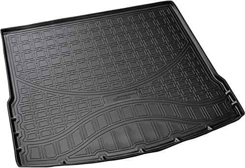 Recambo Kofferraumwanne Gummi VW Tiguan II | ab 2016 | passgenau mit Rand | Passgenau per 3D-Scan | Tiefer Rand stoppt jedes Auslaufen sicher | TPE Gummi – flexibel, geruchsneutral & langlebig