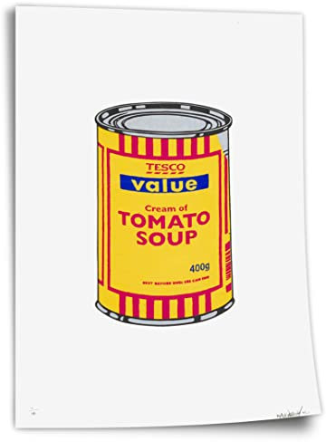 Poster Banksy Dose - Tomato Soup - Andy Warhol Pop-Art Modern Street-Art Marketing - Moderner Kunstdruck Klein bis Groß XXL Kunstdruck ohne Rahmen, Wandbild - A4, A3, A2, A1, A0, XXL - Wohnzimmer, ..