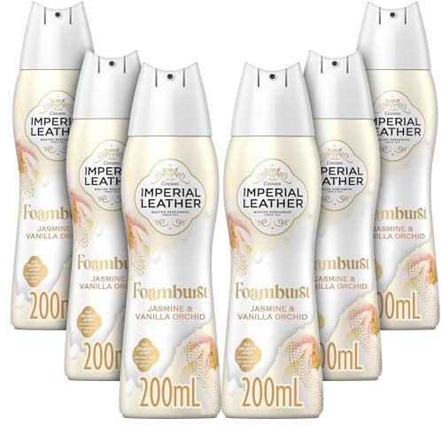 Imperial Leather Foamburst Moisturising Shower Gel, Jasmine & Vanilla Orchid Body Wash, Luxurious Foam Lather, Gentle Skin Care, Bulk Buy, Pack of 6 x 200ml