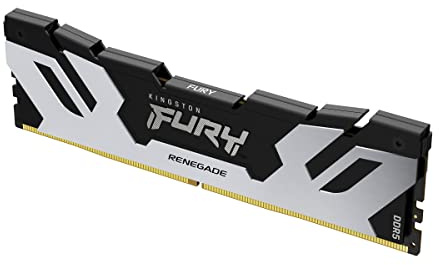 Kingston FURY Renegade DDR5 Argent/Noir XMP 16Go 6400MT/s CL32 DIMM Mémoire pour PC de Gamer Module Simple - KF564C32RS-16