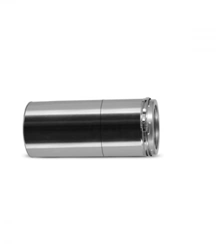 Schiebeelement m.Doppelwandfutter 300-450mm I Zubehör für Kamin und Ofen I ø 150 mm I Mauerdurchführung I Optimale doppelwandige Isolierung I Oskar