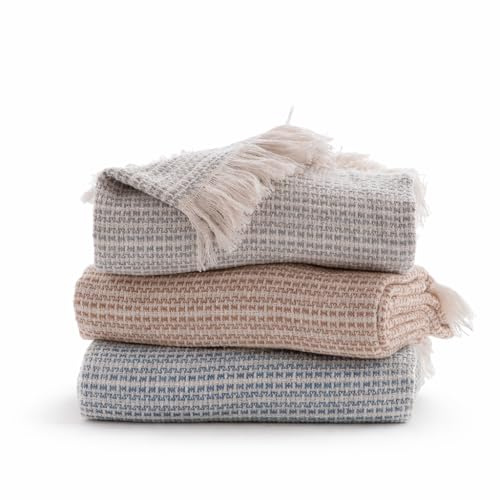 VIALMAN Colcha Multiusos Sofá | Manta Foulard | Plaid Seul 17 | Color Beige 230 x 260 cm | Plaid para Cama - Cubresofa Cubrecama - Jarapas | Fabricado en España
