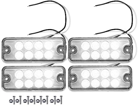 A ABSOPRO Feu Latéral Avant Arrière 8 LED Blanc 4 Pièces Pour Camion