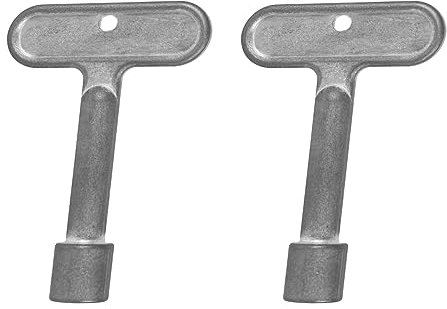 VIDABTE P1300-PART-13-KEY Llave de llave de hidrante compatible con llaves de espiga para hidrantes de pared y válvulas de grifo, compatible con llave de boca de incendios Z-1321 [plata, paquete de 2]