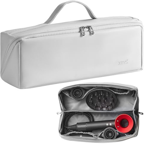 Veki Sac de Rangement Compatible avec Dyson Airwrap Styler et Shark, Étui de Transport de Voyage Portable pour Dyson Supersonic, Sac de Voyage Étanche pour Dyson Sèche-Cheveux et Accessoires (Gris) | Sac de voyage pour sèche-cheveux, sac de rangement pour Dyson Supersonic, sac de transport pour divers accessoires