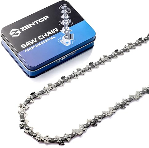 ZENTOP 18 Carbide Chainsaw Chain, .325 Pitch .050 Gauge 72DL, 10X Durability & Anti-Kickback, for Husqvarna 440 445 450 Rancher, Echo CS-490 CS-500P