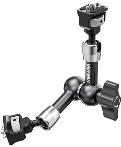 NEEWER 7 Articulating Magic Arm with 360° Ball Heads & Locating Pins for ARRI, Camera Monitor Mount with 1/4 Screws for DSLR Action Camera Monitor Video Light Compatible with SmallRig Cage Rig, ST07