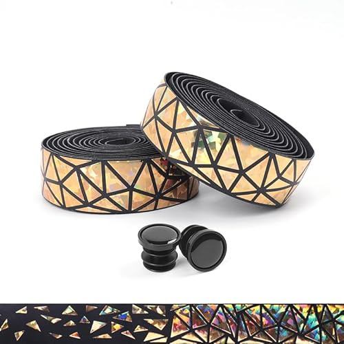 YYunying Road Bike Handlebar Tape Fahrrad Lenkerband, Gold | MTB Rennrad, PU + EVA Material, 2 Rollen, Rutschfest, Stoßdämpfend