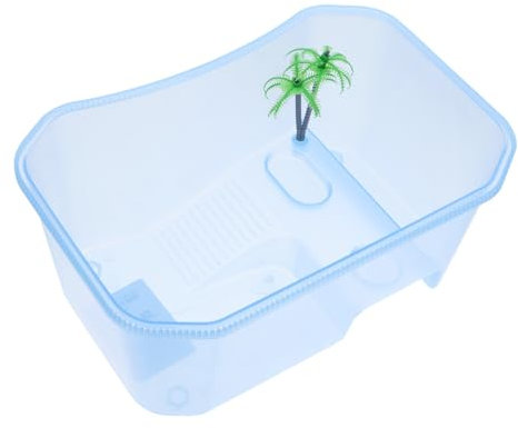 BUGUUYO 1stück Mini Schildkröten-Tank Für Reptilien Transparente Wohnbox Mit Natürlichem Design Für Schildkröten Frösche Und Andere Haustiere Robust Und Pflegeleicht Mit
