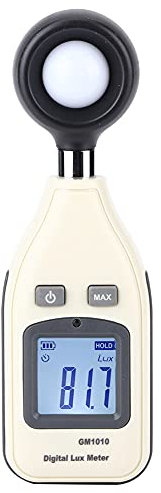 Miskall Appareil de Mesure d'éclairement numérique, Appareil de Mesure d'éclairement numérique portatif à LED, photomètre Professionnel luxmètre