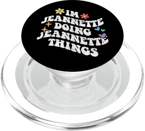 Retro Groovy I'm Jeannette Doing Jeannette Things Funny PopSockets PopGrip pour MagSafe