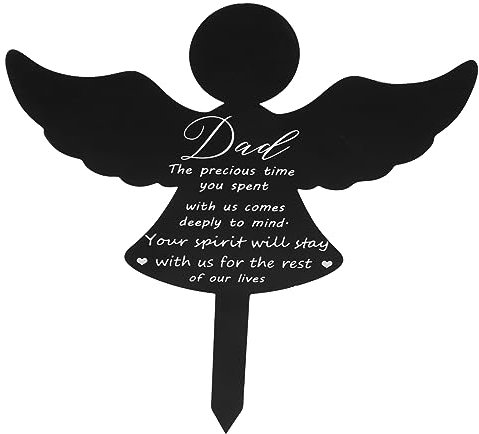 GANAZONO Estaca Conmemorativa De Ángel De Acrílico para Cementerio Decoración De Jardín Homenaje Papá Señal De Recuerdo Patio o Tumba
