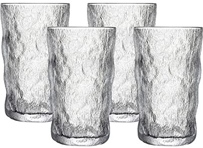 El vaso de cerveza, Juego de vasos de cerveza tradicionales, vasos perfectos for café, té, vasos for beber todos los días, vasos for cócteles, paquete de 4, jarra de cerveza de 13 onzas