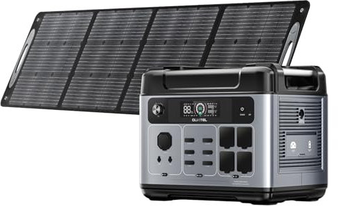 OUKITEL P2001 Plus Estación de Energía Portátil con Panel Solar 200W, 2048Wh LiFePO4 Batería, 4 Salidas CA de 2400W, Estación de Energía Solar para Camping, Autocaravana, Emergencia