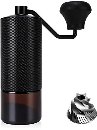 Swiixxer Moulin à Café Manuel Premium CNC en Acier Inoxydable Moulin à Fraises Coniques Moulin à Café Manuel à Fraises en Plastique + Acier Inoxydable pour Presse Française/Espresso/Turc - Double Roul