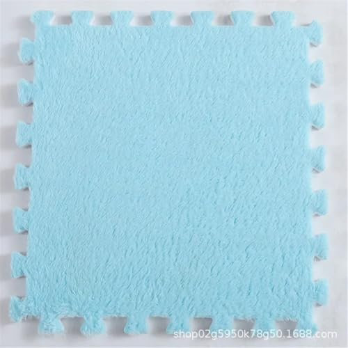 Puzzle-Matten aus EVA-Schaumstoff, 12 Stück, Puzzle-Spielmatten, weiche Bodenschutzmatten, Wohnwagenmatten für Schlafzimmer, Spielzimmer, Übung (Blau)