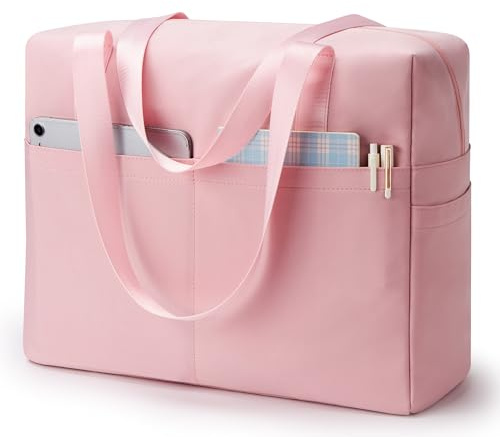 KALIDI Shopper Tasche Damen Handtasche Groß Uni Tasche Damen-Shopper Tote Bag Schwarz FüR Arbeit, BüRo, strandtasche (Rosa)