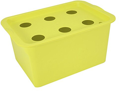 MUNEFE Plant Site Hydroponic System Grow Kit, Hydroponic Grow Box, 6 Holes Hydroponics Grower Kit Suitable for Making Hydroponic Plants Grow Fasters (Green) ﻿