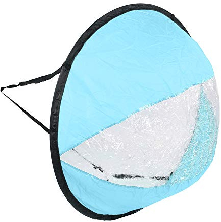 ZDETGU Faltbares Kajak-Windsegel aus Polyester-TAFT mit transparentem Fenster – Strapazierfähiges Zubehör für Kanu, Segelboote und Wassersport, bietet UV-Schutz und lässt Sich leicht aufbauen