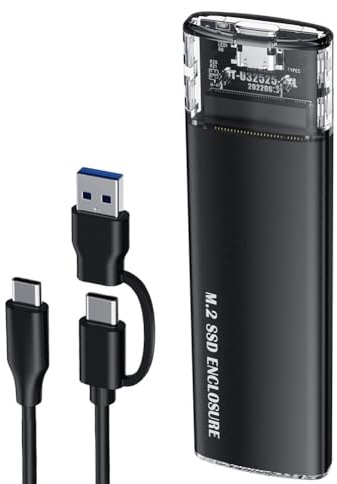 Bortivier M.2 2280 2260 2242 SSD NVME PCIe NGFF Protocolo Dual USB Tipo C PCI-e M2 SSD Caja de Disco Duro Externo