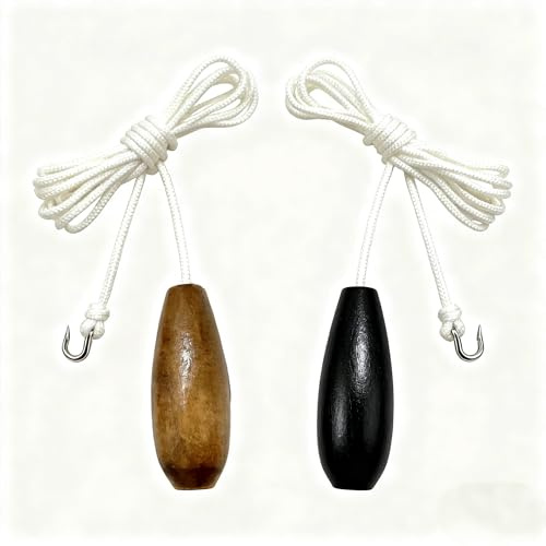 DWUENT Luxebright 2 Pack Light Pull Cord, Wooden Gourd Pendant Switch Pull String with 150cm Nylon White Cord, Replacement Cord Handle for Ceiling Light Fan Bathroom Lamp Blind